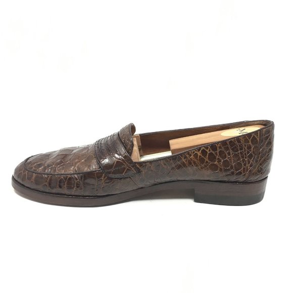 Bally Loafers Shoe Size 7.5/8.5 US Brown Crocodile main image 5